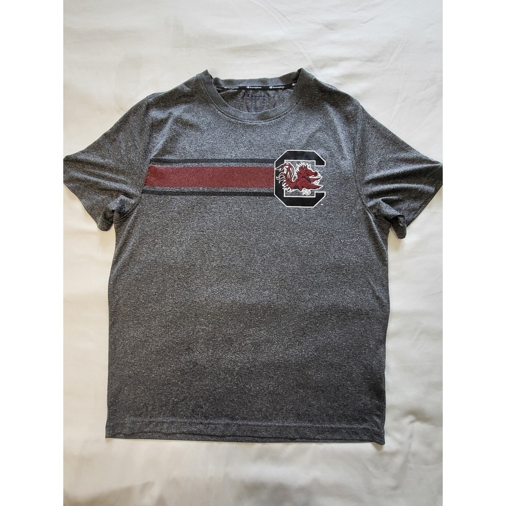 Champion South Carolina Gamecocks T Shirt Mens Large Grey Performance Athletic